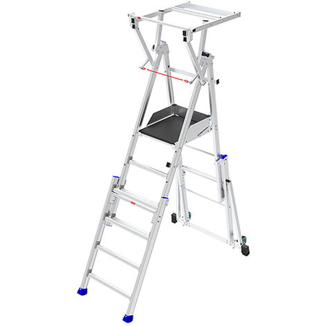 Stehleiter für Treppen de 6 bis 9 Stufen - Maximale Arbeitshöhe 4.20m - PIRC250