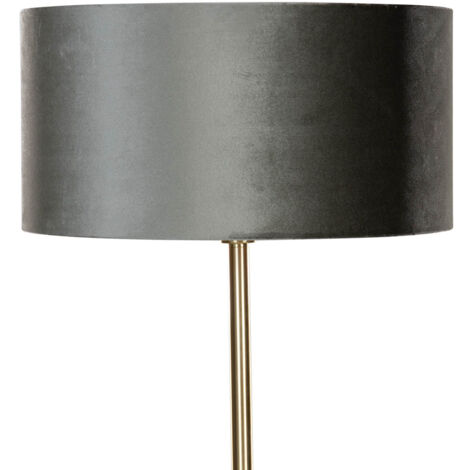 Stehleuchte Messing mit Samt-Schirm Grün 50cm - Simplo