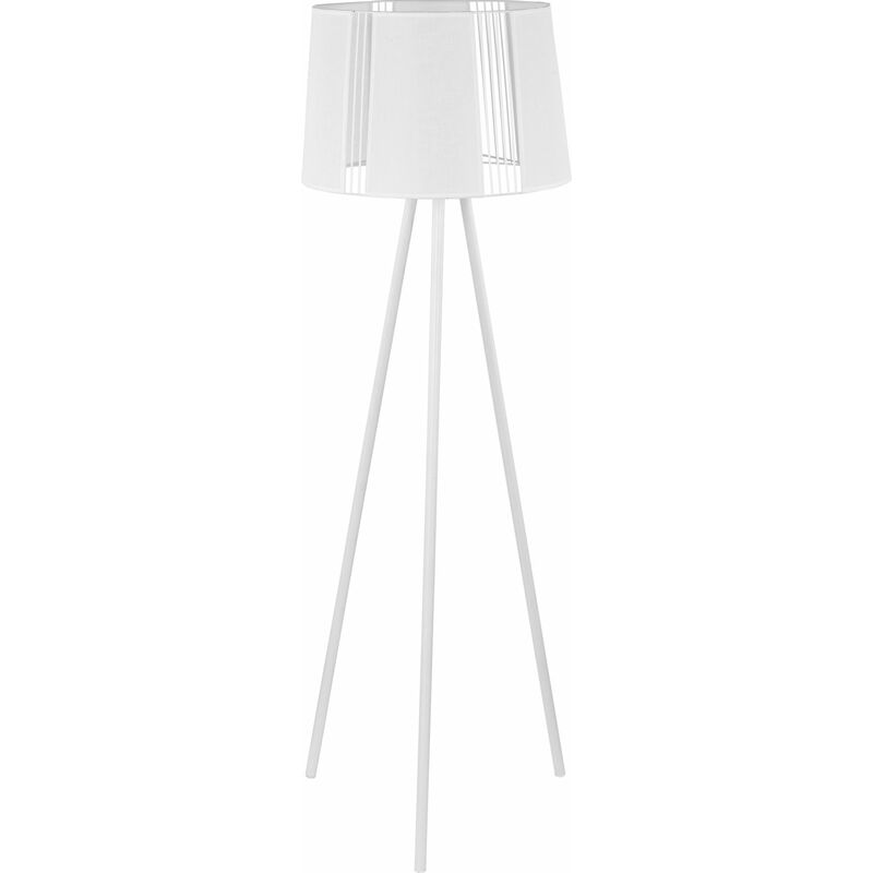 Stehleuchte Weiß 145cm SADI Wohnzimmer Büro Lampe - Weiß