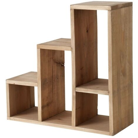 BOLTZE GRUPPE Stehregal aus Holz DUSK, chinesische Spießtanne, mehrstöckig, 38 x 38 cm