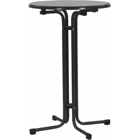 Stehtisch Ø 70x110 cm, grau, klappbar Stahlrohrgestell