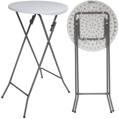 Stehtisch weiß Ø 60cm klappbar Partytisch Bistrotisch Klapptisch Biertisch