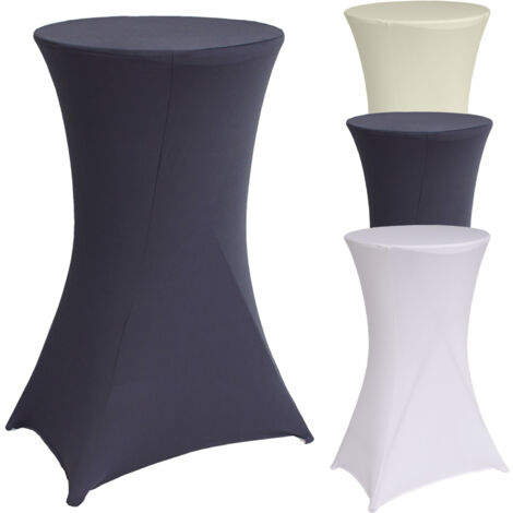 Stehtischhusse grau 60 cm Husse Partytisch Bistrotisch Tischdecke Decke