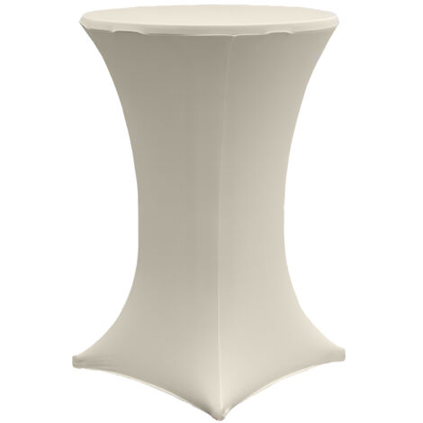 Stehtischhusse Stretch 70 cm beige Tischdecke Husse Bistrotisch Partytisch