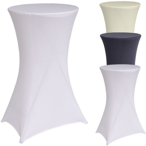Stehtischhusse Tischdecke Husse Partytisch Bistrotisch Decke 60cm Weiß