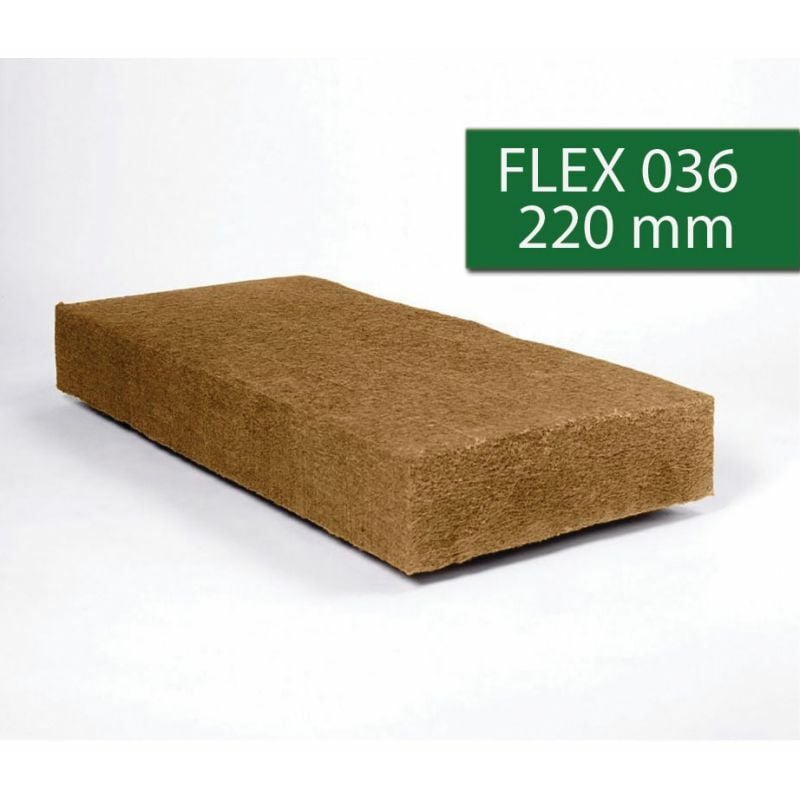 Flex 036 1220x565 panneaux isolants laine de bois 220mm R6.1 - paquet(s) de 1.38 m² - Steico