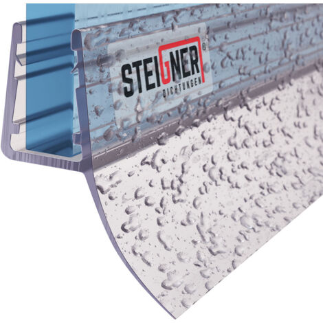 STEIGNER Duschdichtung UK12 Ersatzdichtung für Dusche Wasserabweiser, L, 40 cm, (Einzeldichtung), 6mm bis 8mm Glasstärke