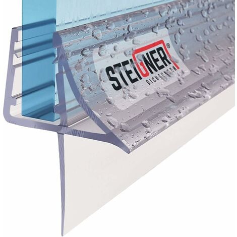 STEIGNER Joint de douche pour paroi en verre, joint d'étanchéité PVC droit pour les cabines de douche réctangulaires, UK09
