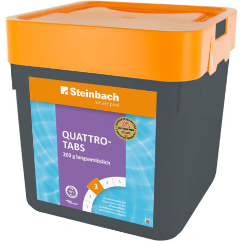 STEINBACH Poolpflege Quattrotabs 200g langsamlöslich, 5 Kg