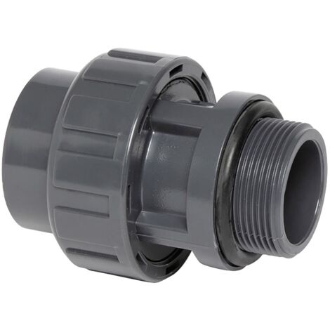 Steinbach PVC Übergangsverschraubung PN 10 D 50 / AG 1 1/2 O-Ring Übergangsverschraubung