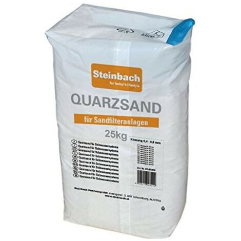 STEINBACH Quarzfiltersand, DIN EN 12904 Körnung 0,4 - 0,8 mm, 25 Kg
