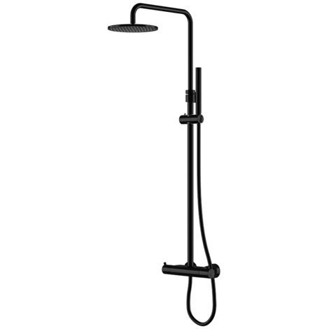Steinberg 100 - Brauseset mit Thermostat, Durchmesser 20 cm, schwarz matt 100 2721 S