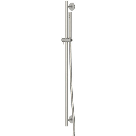 Steinberg 100 - Set de pommeau de douche, barre et flexible, nickel brossé 100 1601 BN