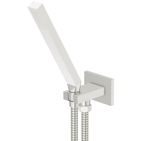 Steinberg 135 - Set de pommeau de douche, support et flexible, nickel brossé 135 1670 BN