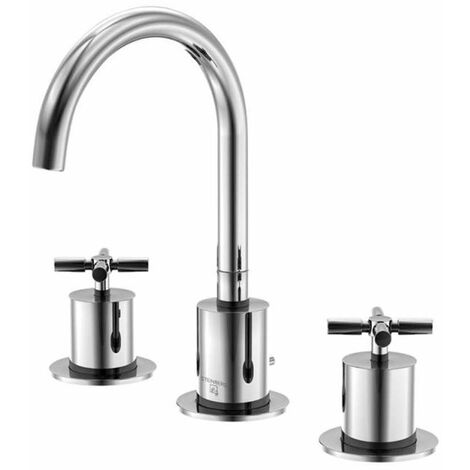 Steinberg 250 - Miscelatore da lavabo con piletta di scarico, montaggio a 3 fori, cromo 250 2000