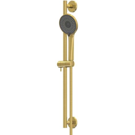 Steinberg 340 - Set de pommeau de douche, barre et flexible, 3 jets, or brossé 340 1601 BG