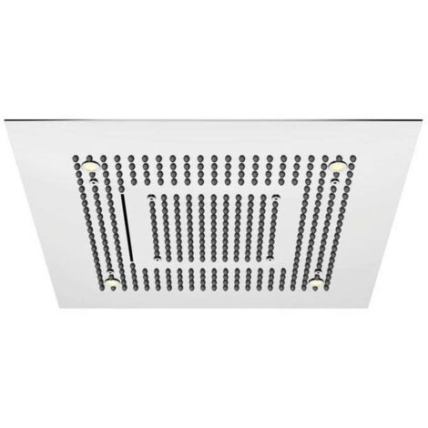Steinberg 390 - Rociador de ducha, 60x60 cm, 3 chorros, iluminación LED, acero 390 6620