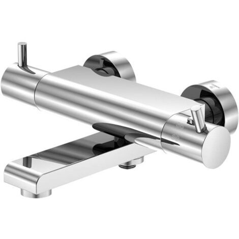 Steinberg Serie 100 Wannenarmatur, Aufputzthermostat, schwenkbar, Ausladung: 200mm, 1003170, Farbe: Chrom - 1003170