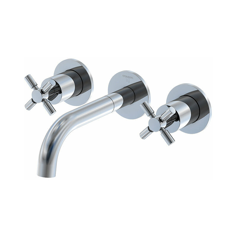 

Steinberg Serie 250 Mezclador de lavabo de 3 agujeros, para montaje en pared, con cuerpo empotrado, caño 195 mm - 2501902