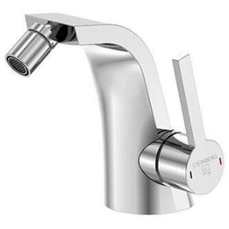 Steinberg Serie 260 Bidetarmatur, mit Ablaufgarnitur, Ausladung