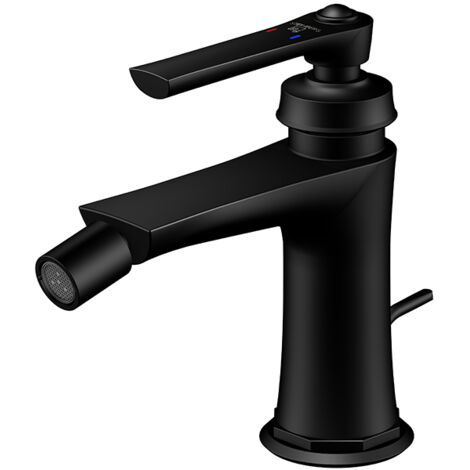 Steinberg Serie 350 Bidetarmatur, mit Ablaufgarnitur, Ausladung