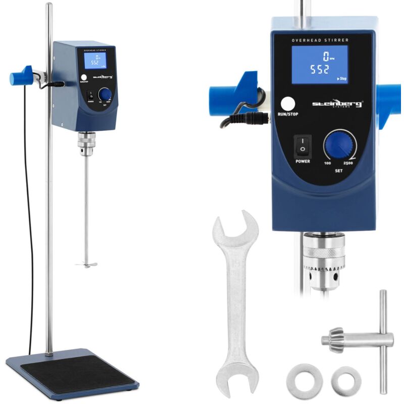 Steinberg Systems - Agitatore meccanico da laboratorio, timer, 2500 giri/min