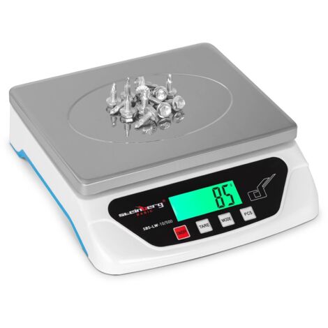 Steinberg Systems – Pèse-lettre digital 10 kg – Précision 0,5 g – Plateforme acier inoxydable 217 x 177 mm – Écran LCD rétroéclairé