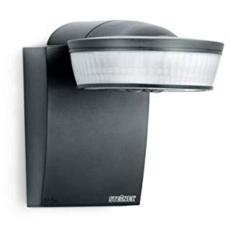 Steinel 29579 Sensore di movimento a infrarossi SensIQ, nero, 300° / 20 m, 2500 W, luce fissa, montaggio a parete, angolo o soffitto