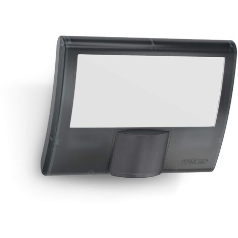 Steinel Faretto a LED XLED Curved S, 9,3 W proiettore, rilevatore di Movimento 160°, Portata 8 m, Applique per Esterni, Anthracite