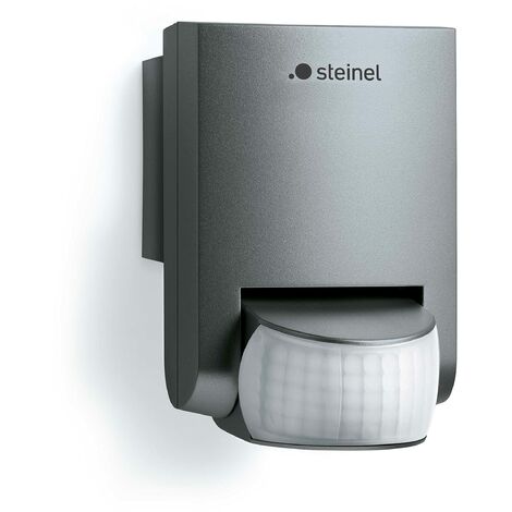 Steinel IS 130-2 Sensore di movimento con angolo di rilevamento di 140 gradi e Max. Raggio d' azione fino a 14 m, da parete e da incasso, per interni ed esterni, 608910, 600 W, 230 V, antracite