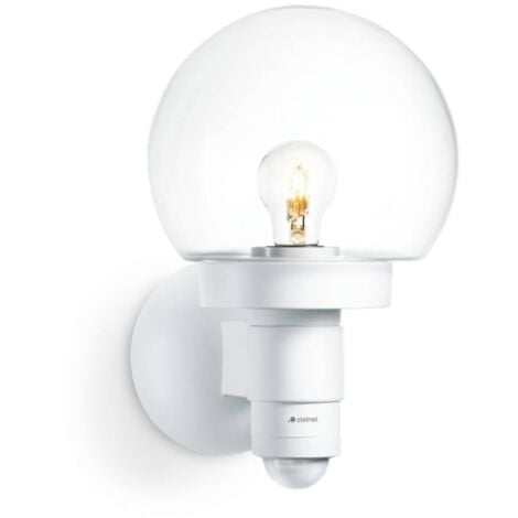 Steinel L 115 S 657413 Applique extérieure avec détecteur de mouvement Ampoule à économie d'énergie, LED E27 60 W blanc W77379