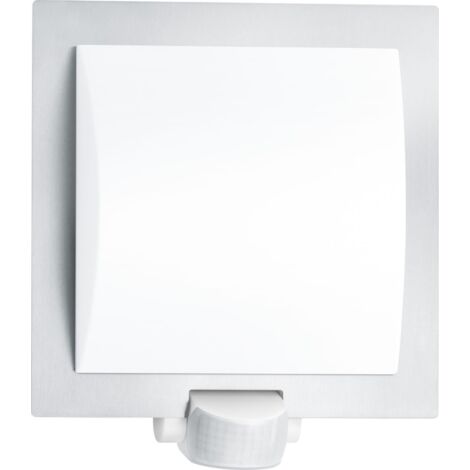 Steinel L20 S 566814 Außenwandleuchte mit Bewegungsmelder  Energiesparlampe, LED E27 60 W Silber