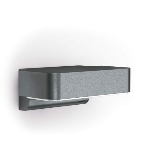 Steinel Lampada da parete L 800 SC, con sensore di movimento a 160°, collegabile tramite app, in alluminio, 7,5 W, colore: Antracite