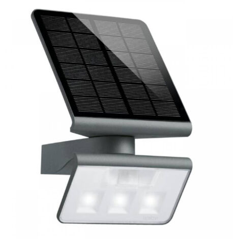 STEINEL LAMPE SOLAIRE D'EXTÉRIEUR XSOLAR L-S ANTHRACITE - LAMPE MURALE - DÉTECTEUR DE MOUVEMENT - VEILLEUSE - LAMPE DE JARDIN SO