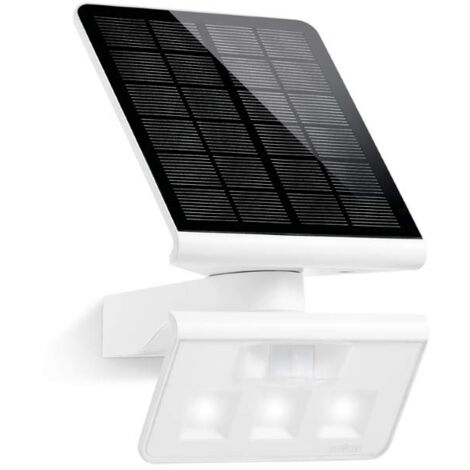 Steinel LED Solar Light XSolar L-S ONE bianco, lampada da parete, rilevatore di movimento, luce notturna, lampada solare da giardino, batteria ricaricabile da 2500 mAh