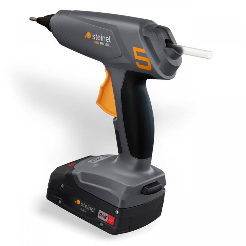 Pistolet à colle sans fil Steinel Mobileglue 5011, 1x 2,0 Ah et chargeur en mallette
