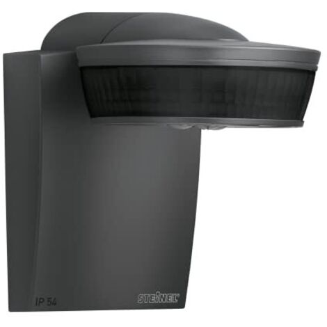 Steinel Rilevatore di movimento a infrarossi sensIQ antracite, sensore 300ᄚ20 m, 2500 W, funzione TEACH, supporto angolare a parete, telecomando