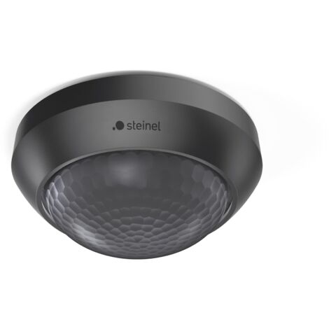 Steinel, rilevatore di movimento IS 360-3, 2000 W di carico, sensore PIR a 360°, raggio d'azione fino a 12 m, adatto a LED, montaggio a soffitto, 2000 W, 240 V, Nero, 006525 2000W, 240V