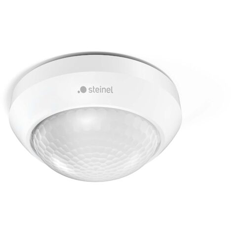 Steinel Sensore di movimento IS 360-3 bianco - Rilevatore 2000W con angolo rilevamento infrarossi PIR 360°, raggio d'azione 12m, per LED, montaggio a soffitto