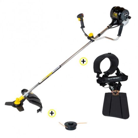 Steiner – Débroussailleuse thermique 4 temps 39cc – Moteur 1200W – Capacité de coupe Ø420mm – Pour terrains difficiles et nettoyage d'herbes hautes