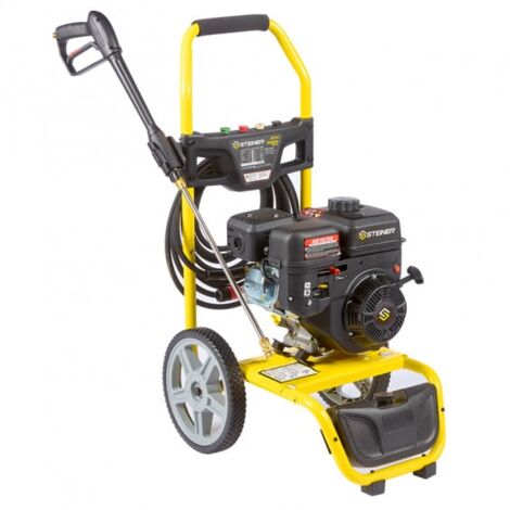 Steiner – Nettoyeur haute pression thermique 207cc 250 bar – Débit max 10 L/min – Pompe auto-amorçante – Flexible 8 m renforcé