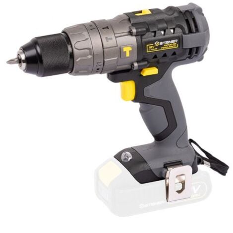 Steiner – Perceuse percussion sans fil 18V – Moteur 4 pôles – Couple 60Nm pour perçage béton et brique – Mandrin métallique 13mm