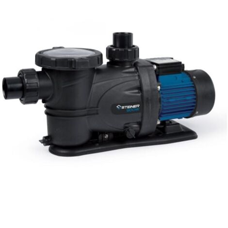 Steiner – Pompe filtration piscine 900W – Débit 20m³/h – Auto-amorçante – Compatible eau chlorée et salée – Panier pré-filtre inclus
