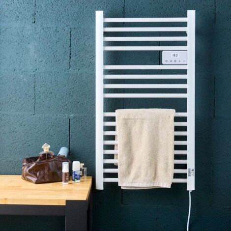 Steiner – Sèche-serviette électrique 500W – Thermostat digital à fil pilote 6 ordres – Corps en acier avec résistance intégrée – Dimensions 600x1370x92mm