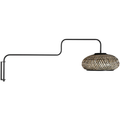 Steinhauer - aplique de pared - Bloeba - natural negro - bambú