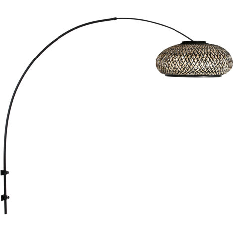 Steinhauer - aplique de pared - Sparkled Light - negro - bambú