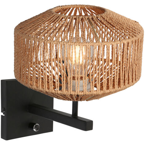 Steinhauer - aplique de pared - Stang - natural negro - algodón