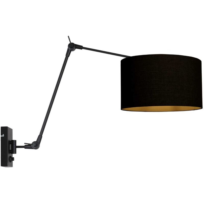 Steinhauer - applique murale - Prestige Chic - noir - lin métal -