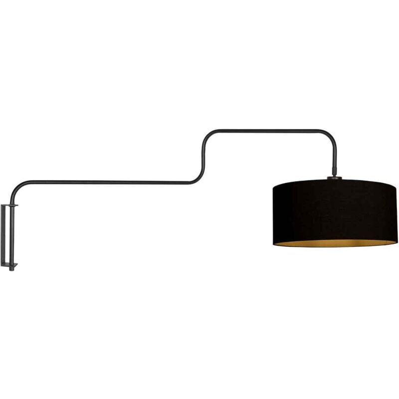 Steinhauer - applique murale - Bloeba - noir - métal tissu - Ø