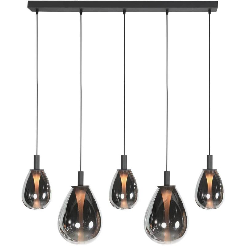 Hängeleuchte - Glimsy - Schwarz - Glas - Große - Steinhauer